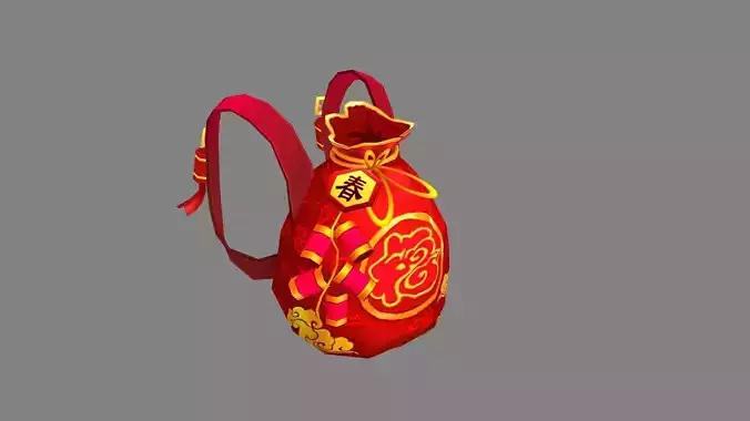 cartoon lucky bag - Chinese style backpack decoration