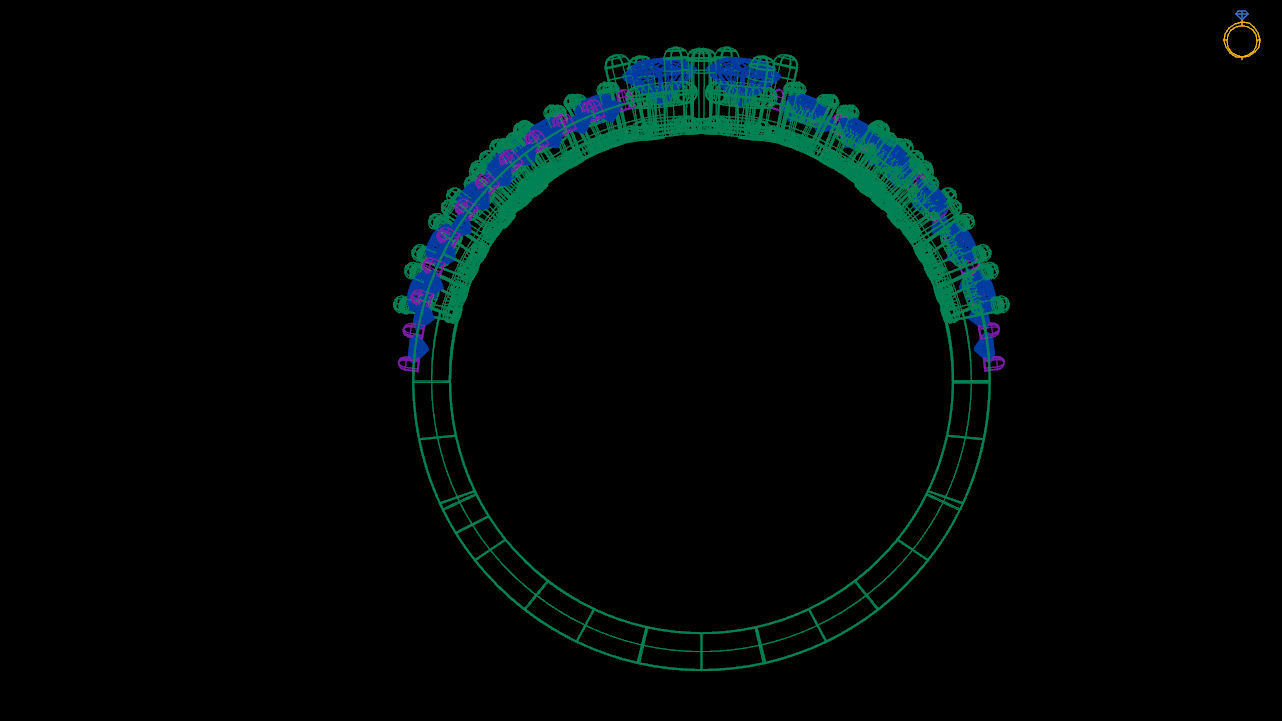 cluster engagement ring   stl file 3D print model_7