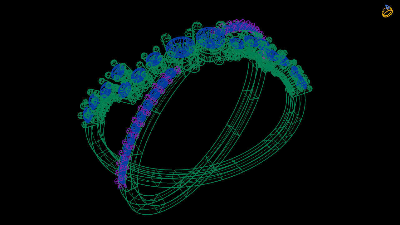 cluster engagement ring   stl file 3D print model_6