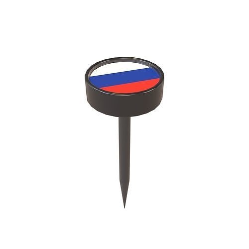 Country Pin Russia v1 001 Low-poly 3D model
