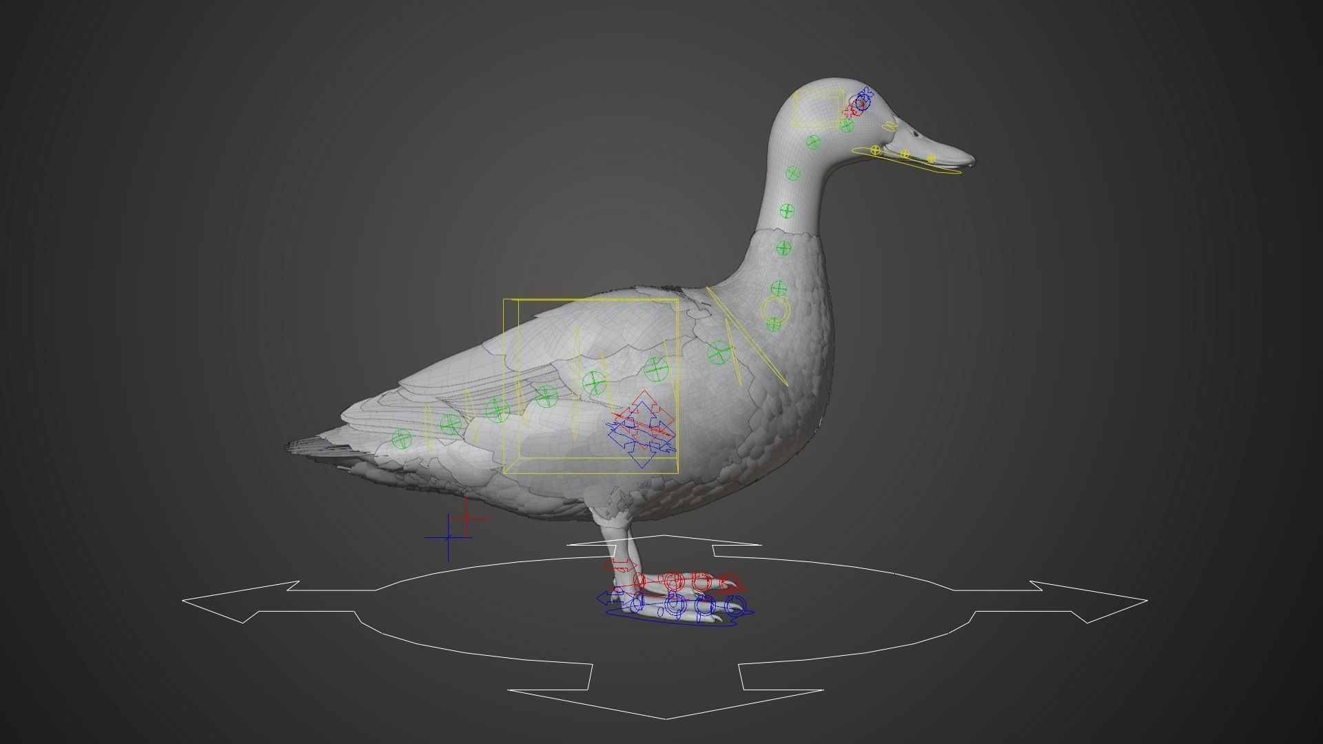 Mallard Female Animated VFX Grace 3D model_15
