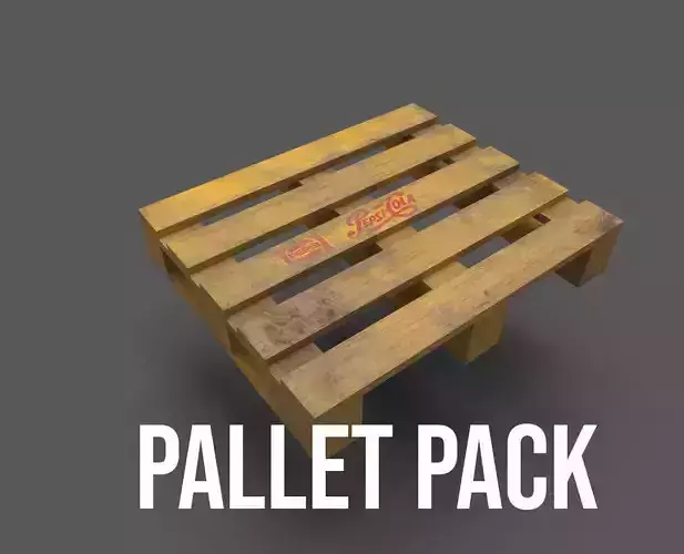 Wood Pallet Pack - Game Ready Low-poly 3D model