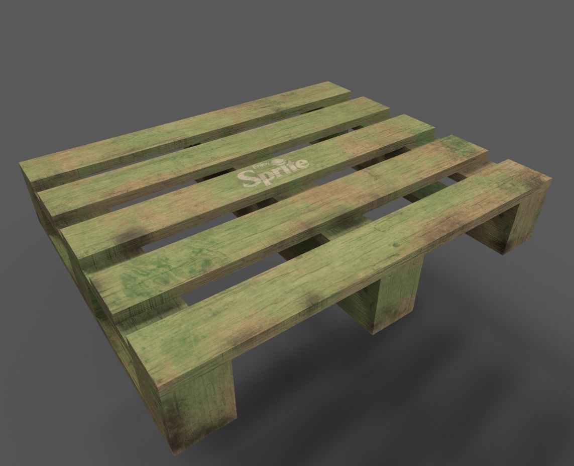 Wood Pallet Pack - Game Ready Low-poly 3D model_3