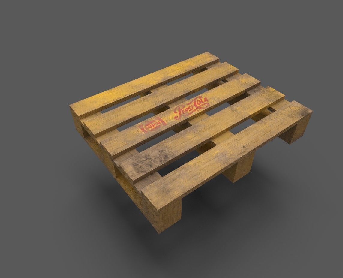 Wood Pallet Pack - Game Ready Low-poly 3D model_2