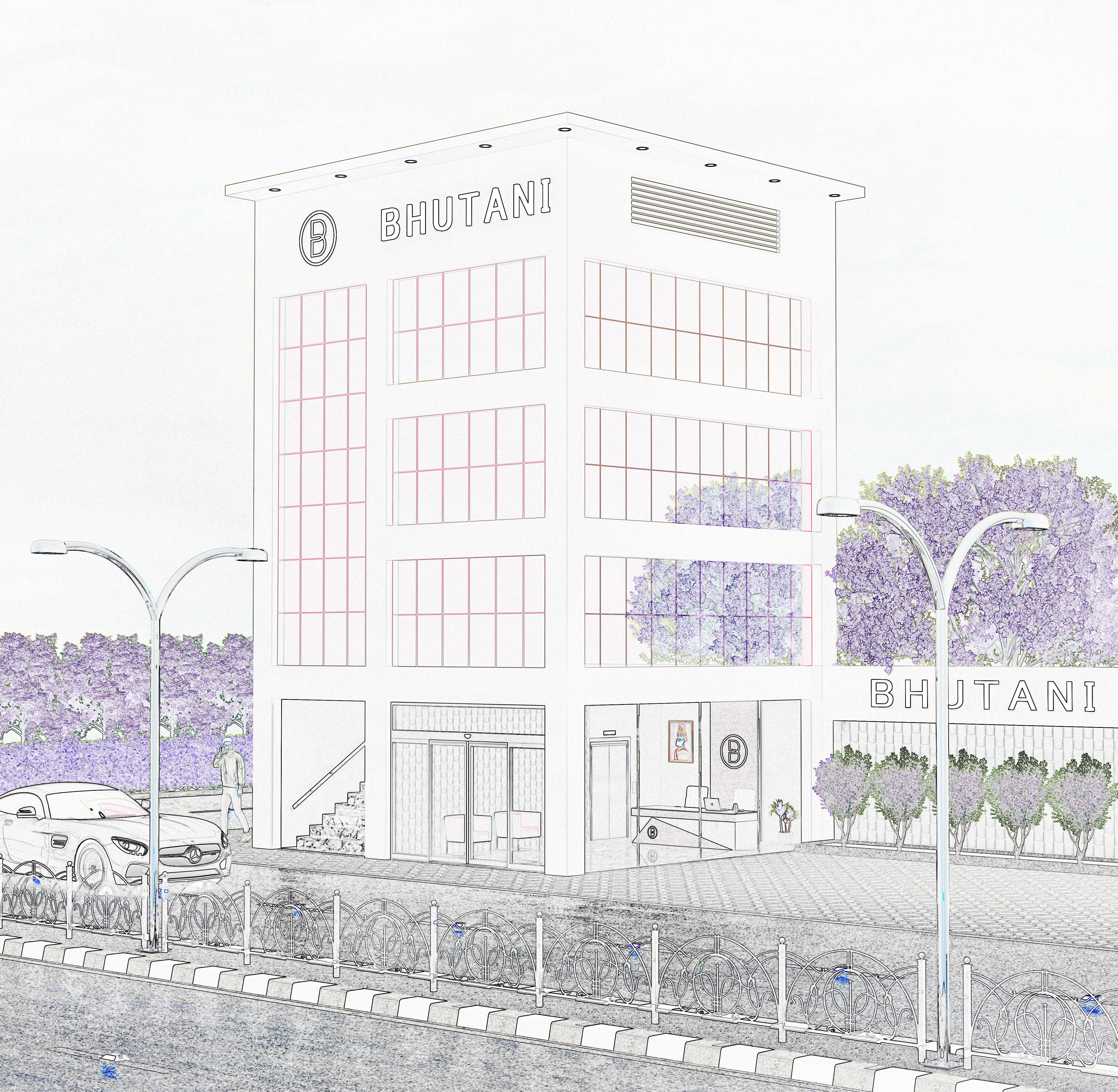 Exterior Design Low-poly 3D model_4