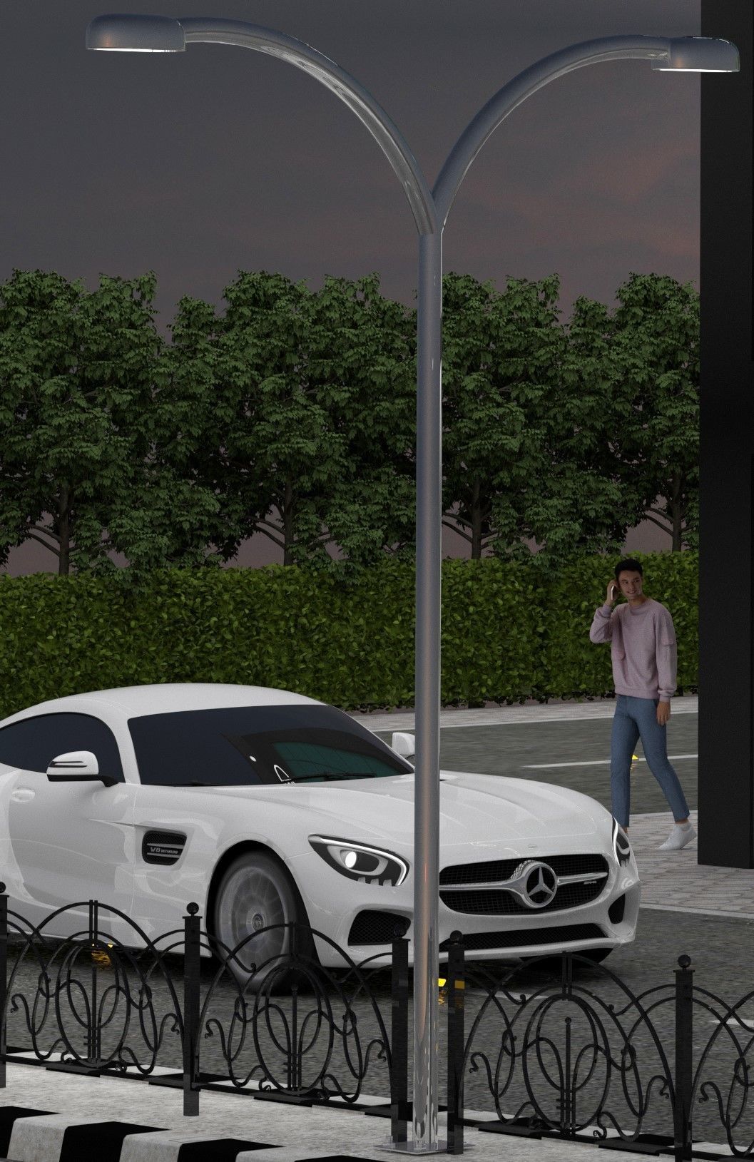 Exterior Design Low-poly 3D model_1