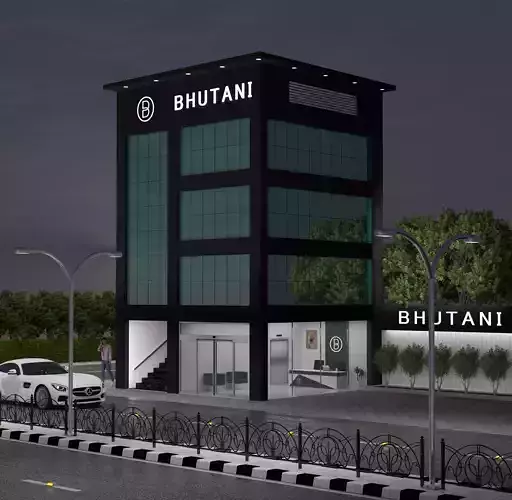 Exterior Design Low-poly 3D model