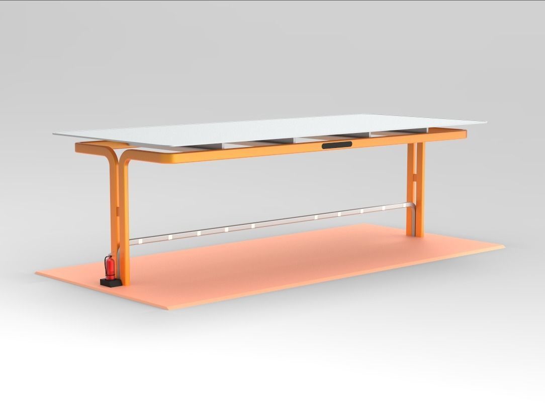 Electric Vehicle Charging Station public energy future community 3D model_2