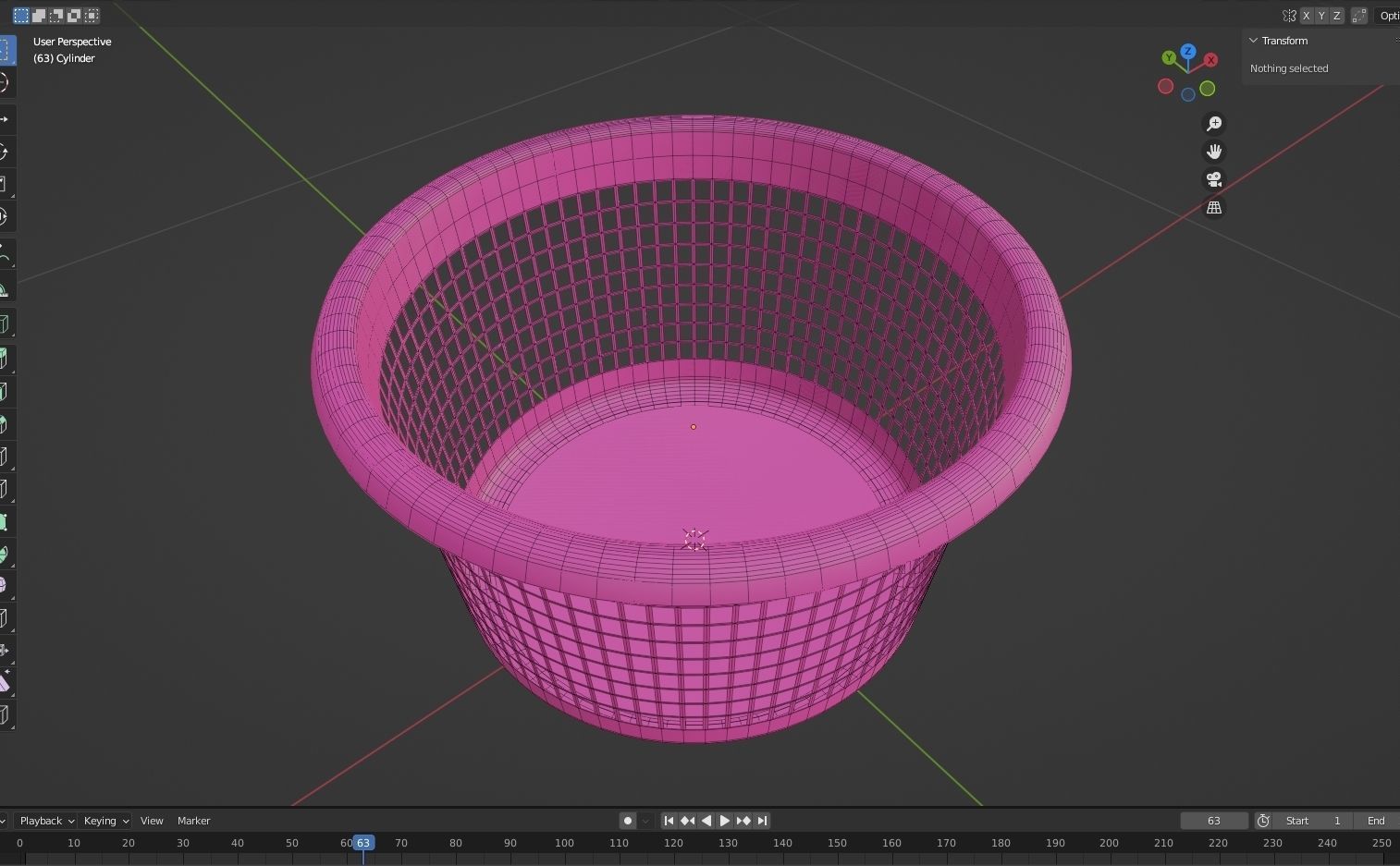 BASKET 02 Low-poly 3D model_5