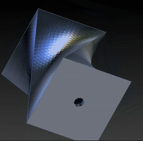 Flowerpot spiral cube 3D print model_1