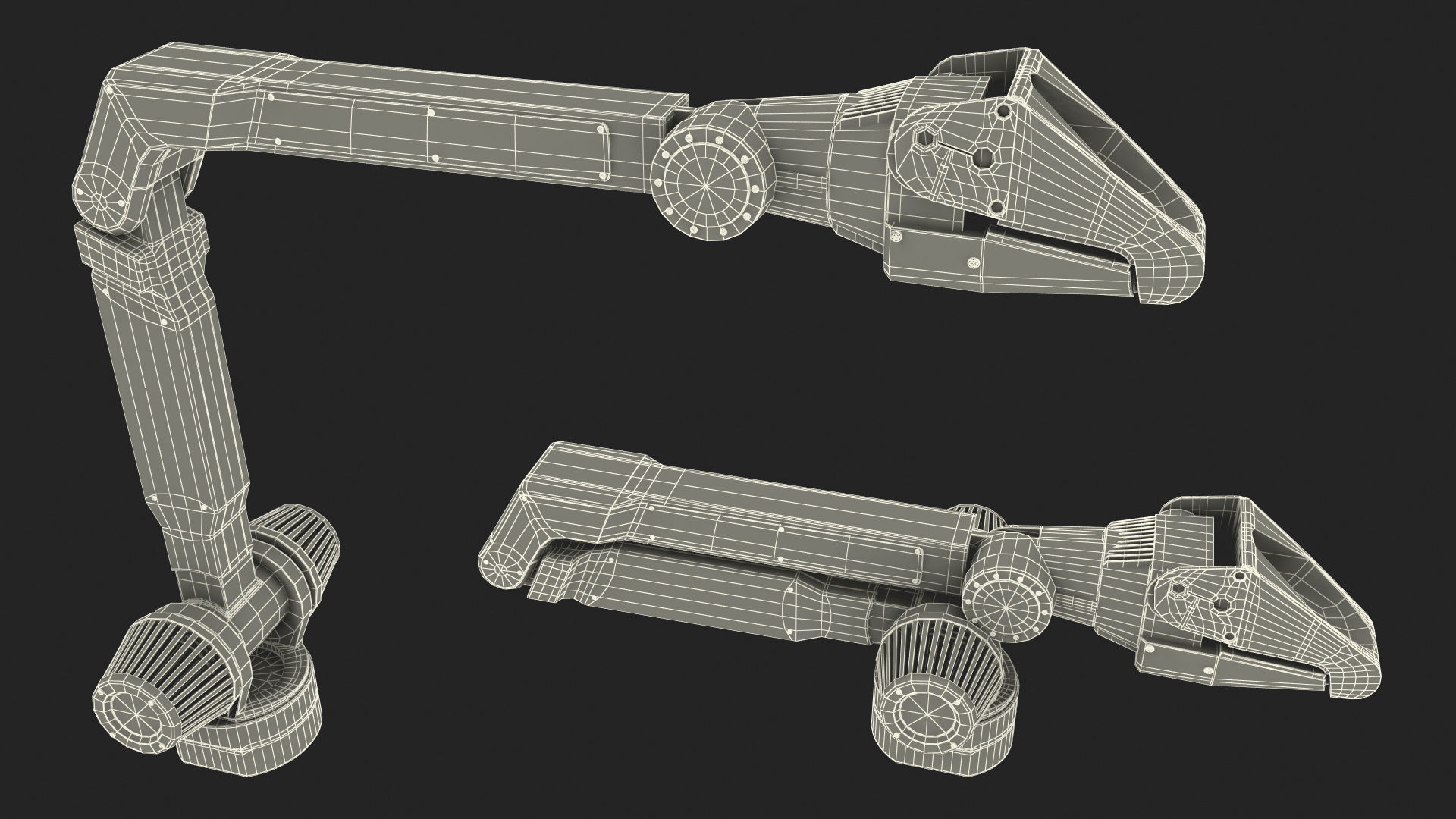 Robotic Manipulator Rigged for Maya 3D model_16