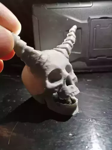 Demon skull articulated