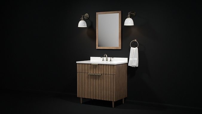 OVE Apollo AL36 Brushed gold handles Lowes 3D model