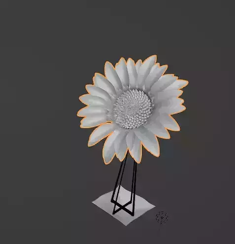 Flower lamp Free 3D model