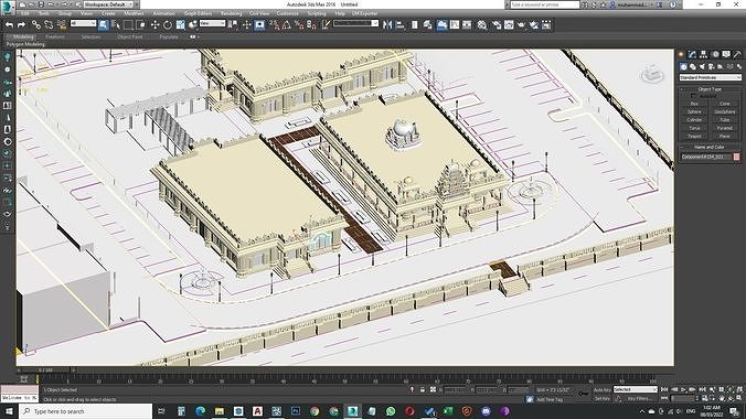 Indian temple 3D model with lumion effects 3D model 3