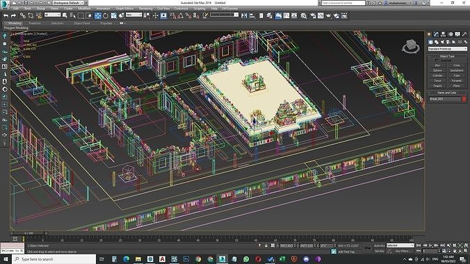 Indian temple 3D model with lumion effects 3D model 4