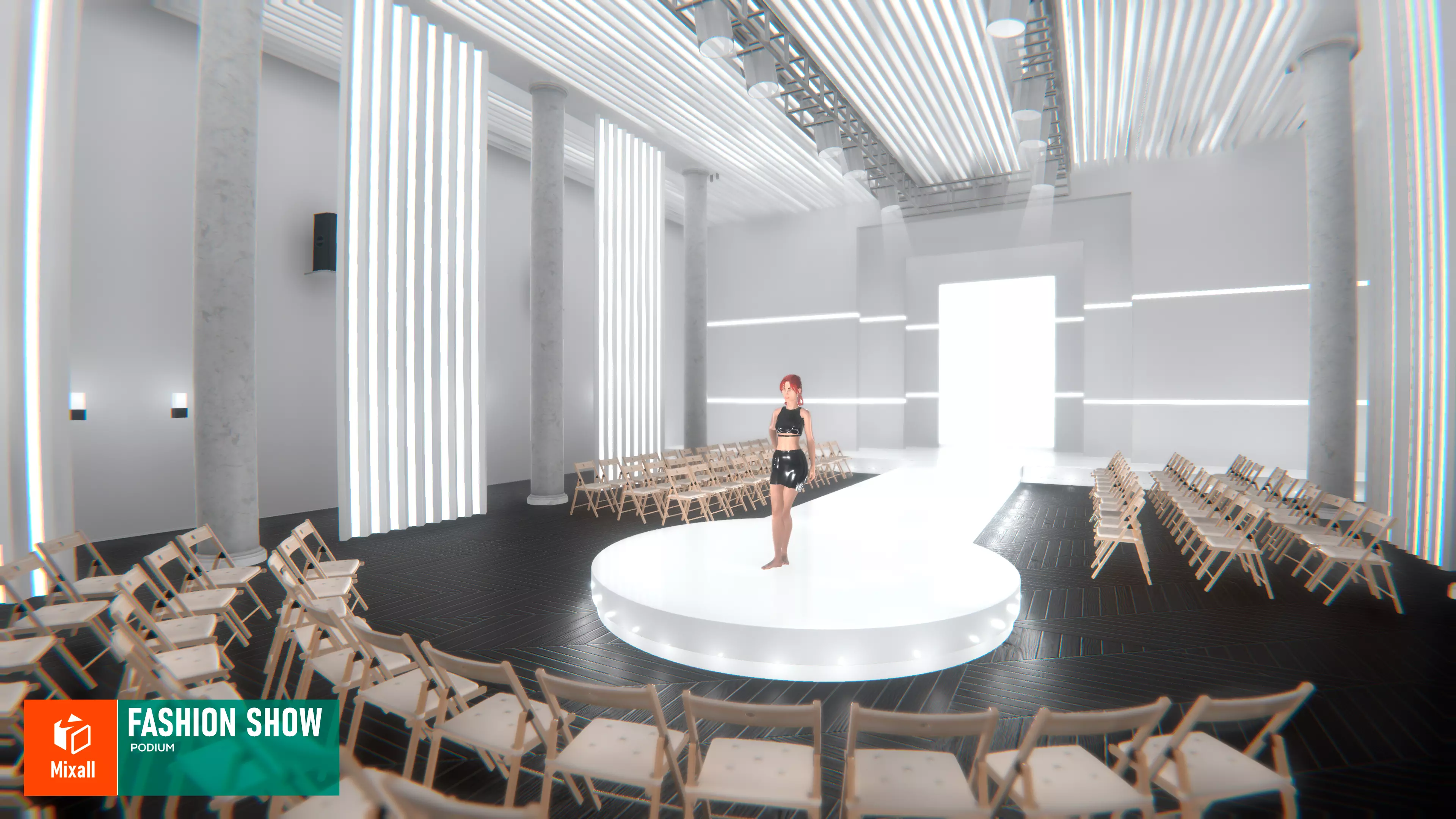 Fashion show - podium 3D model_0