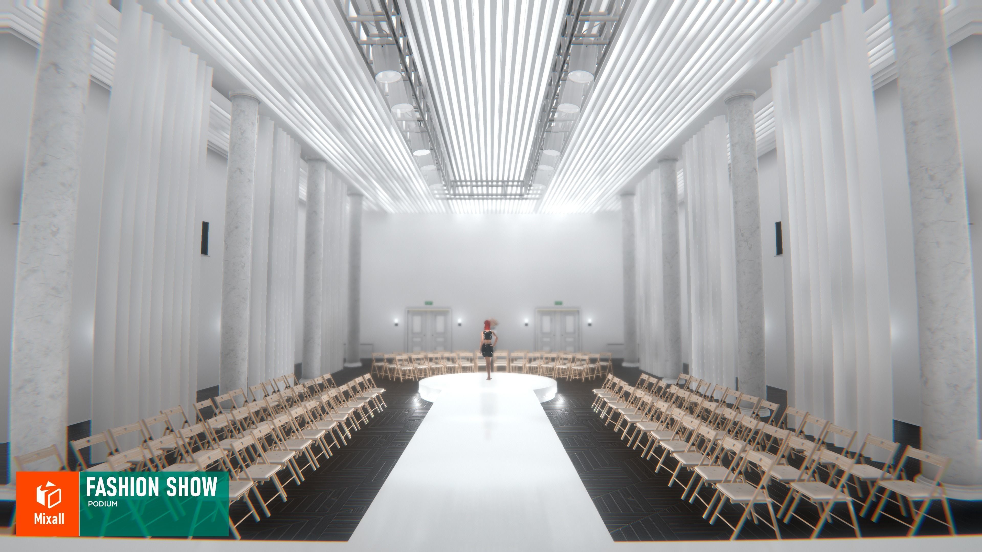 Fashion show - podium 3D model_7