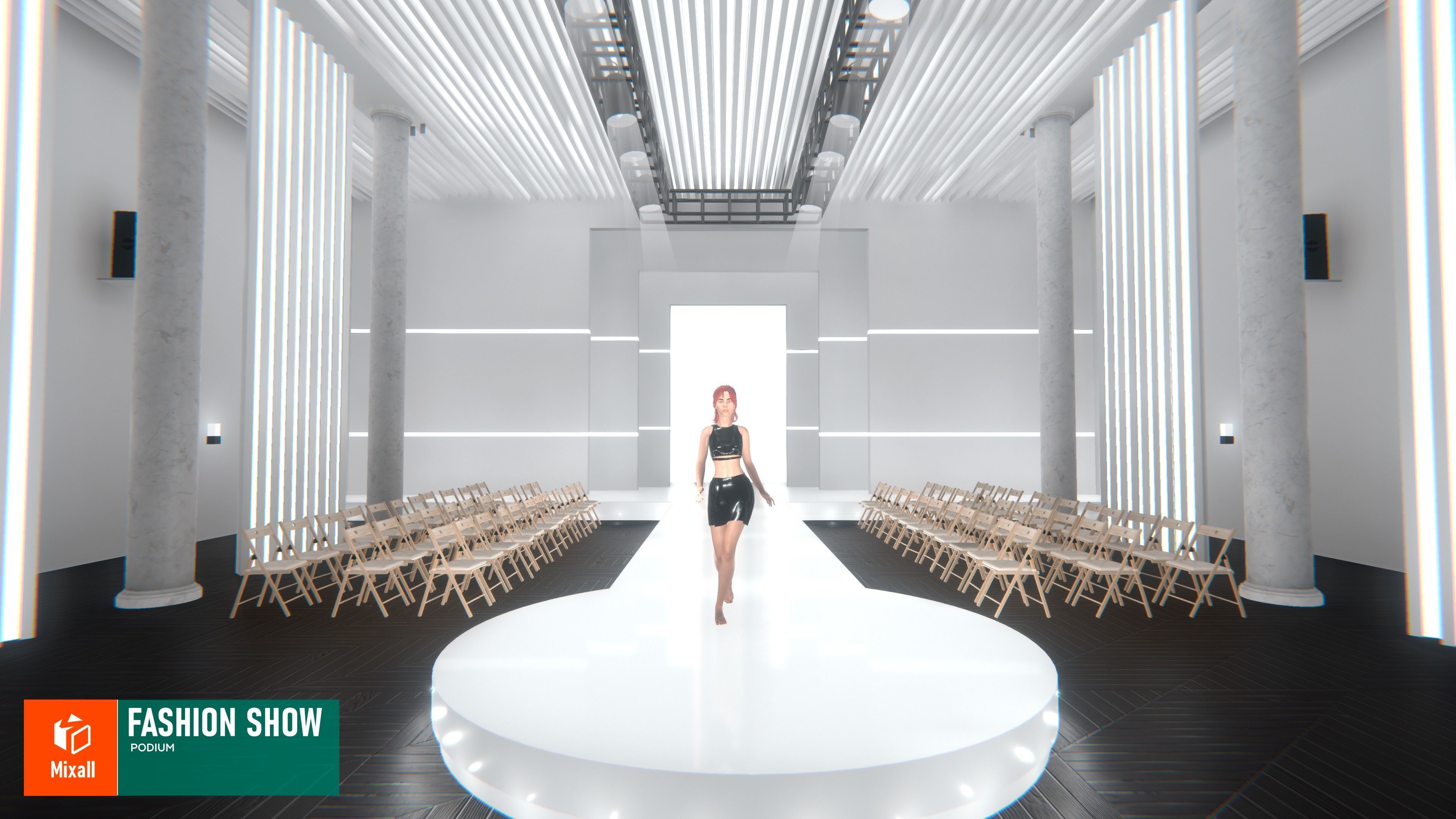 Fashion show - podium 3D model_6