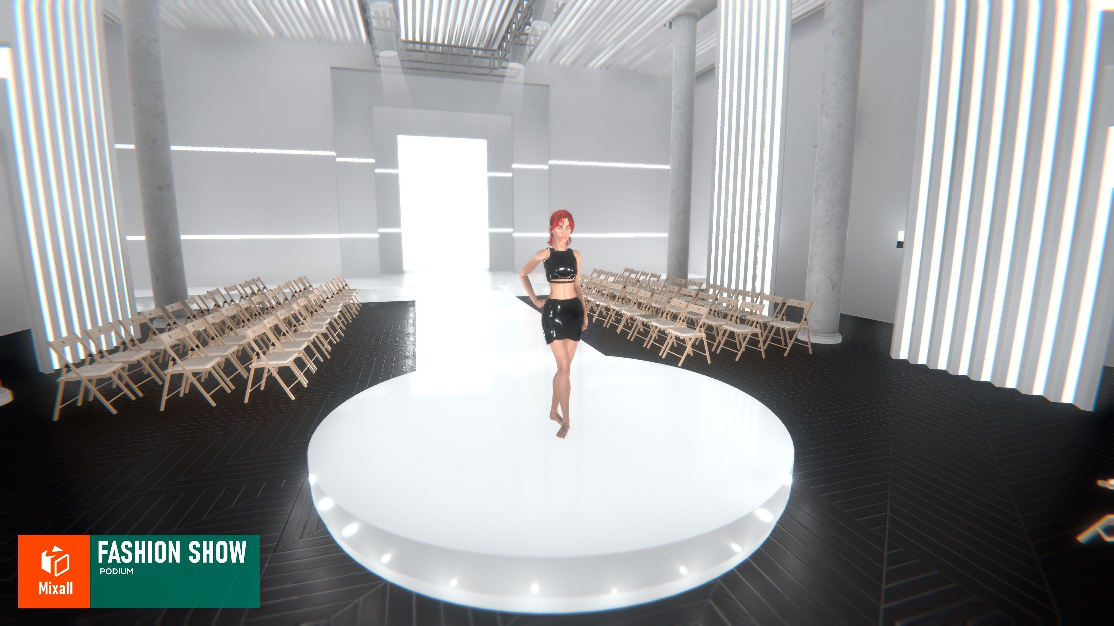 Fashion show - podium 3D model_1