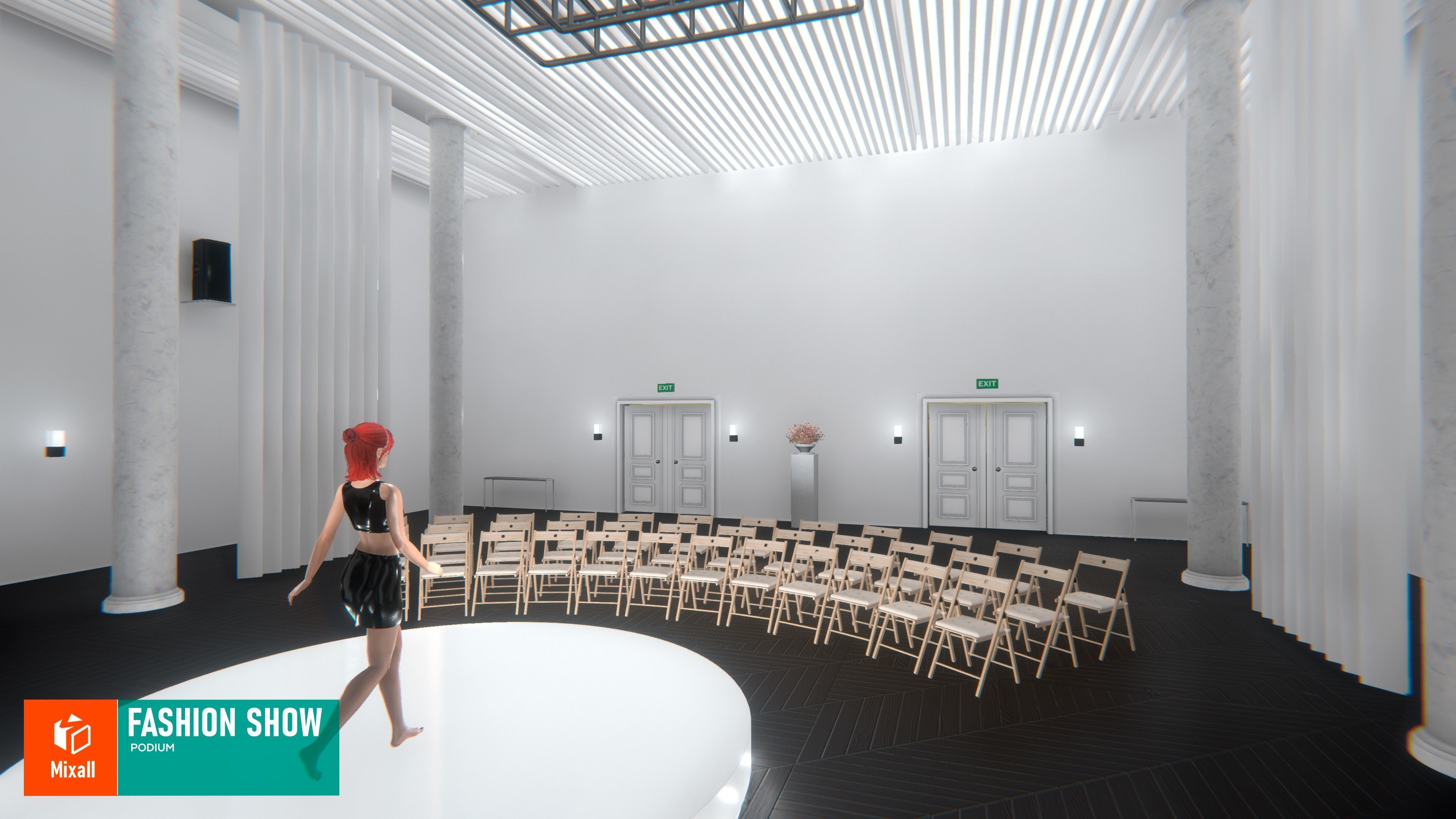 Fashion show - podium 3D model_8