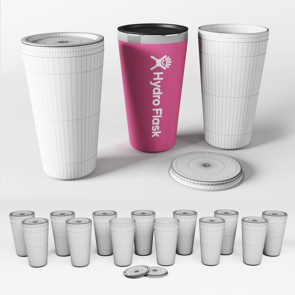 16 oz Tumbler Hydro Flask 3D model_4