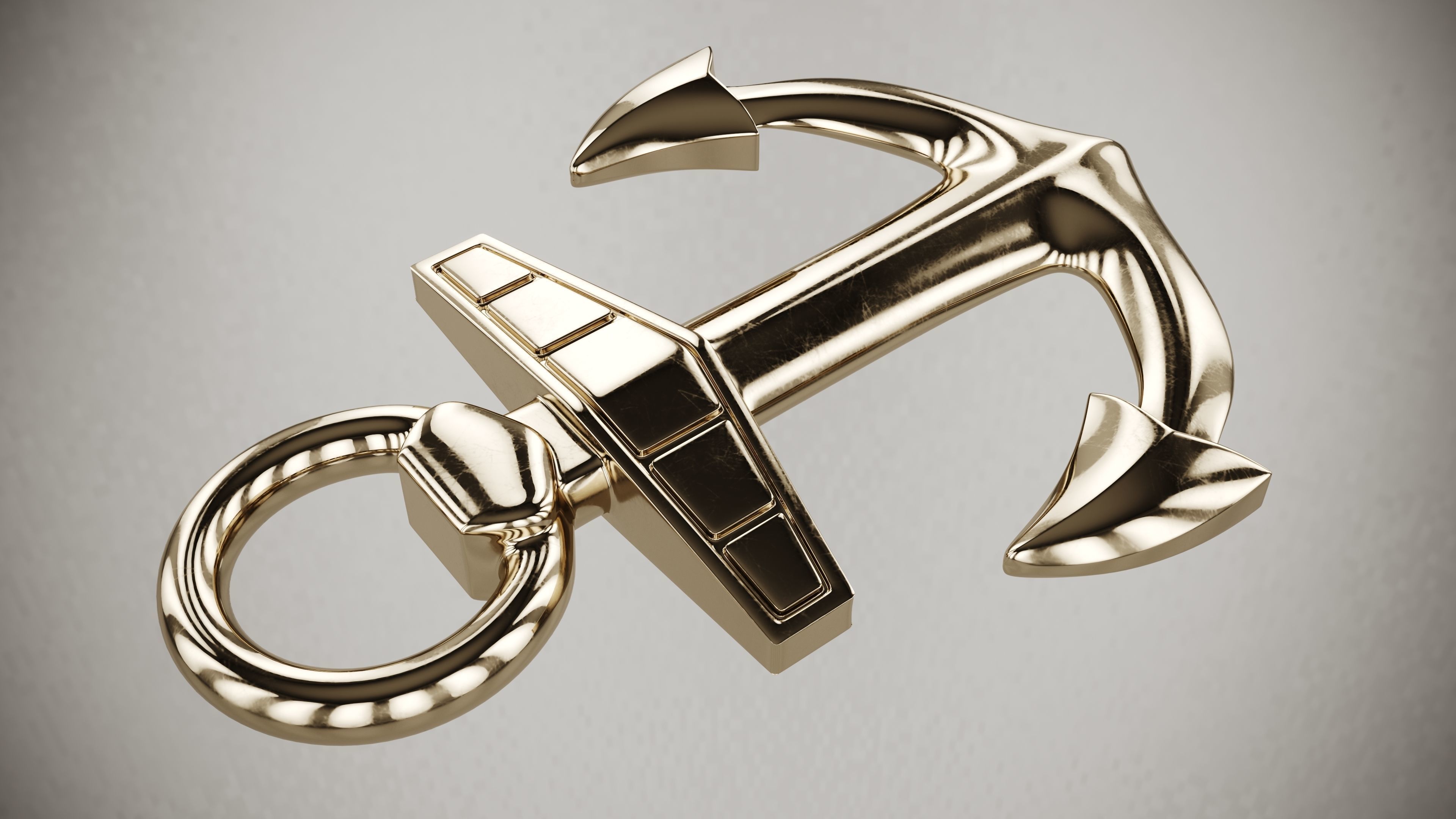 Anchor gold 3D model_1