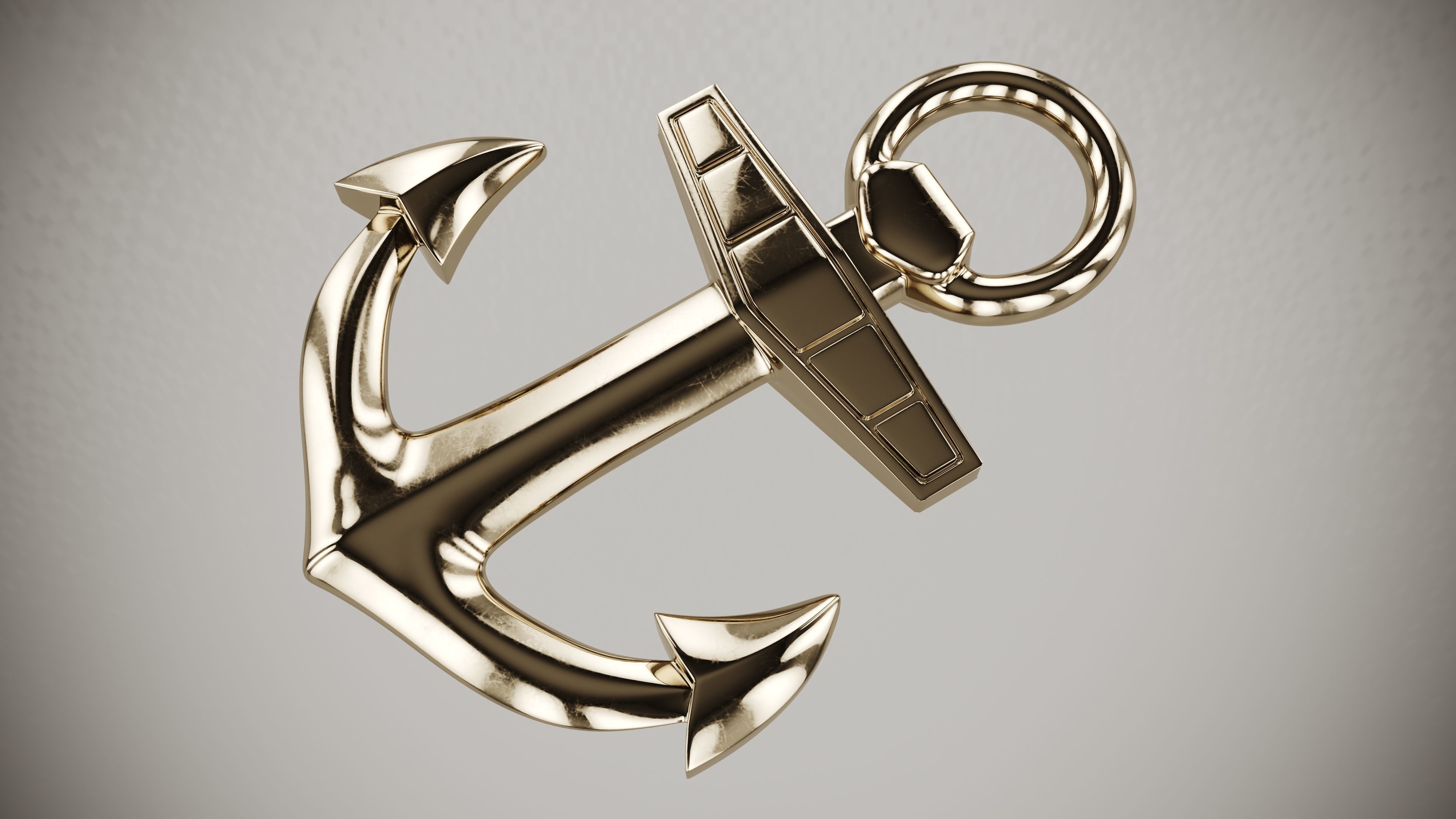 Anchor gold 3D model_5