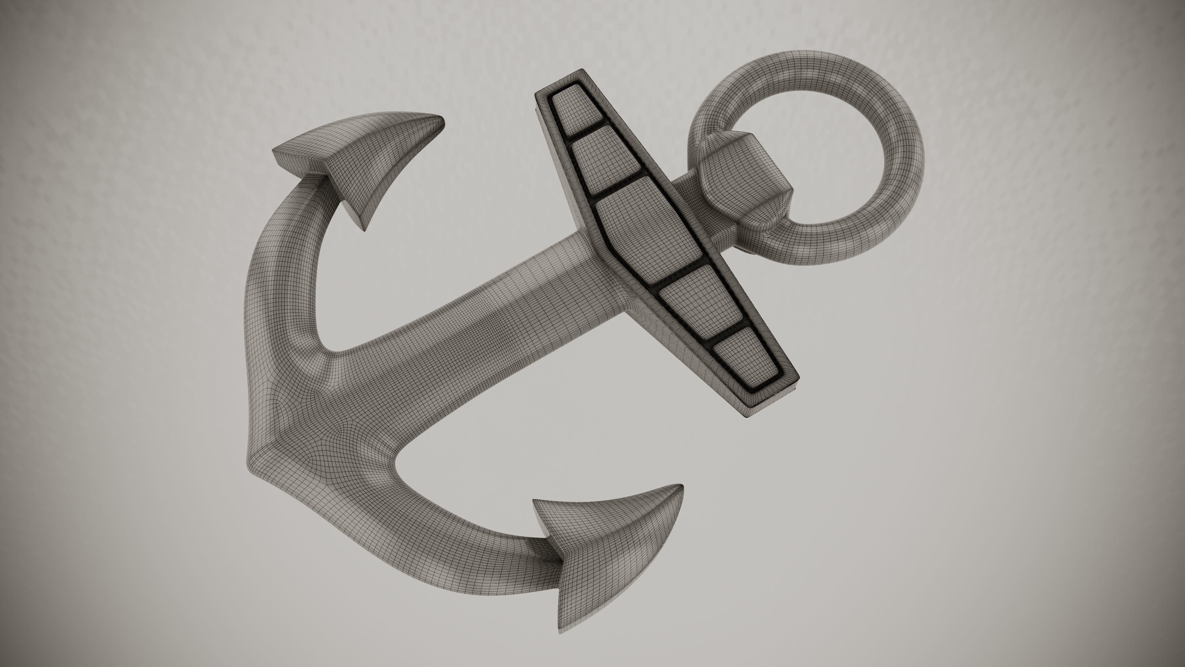 Anchor gold 3D model_6