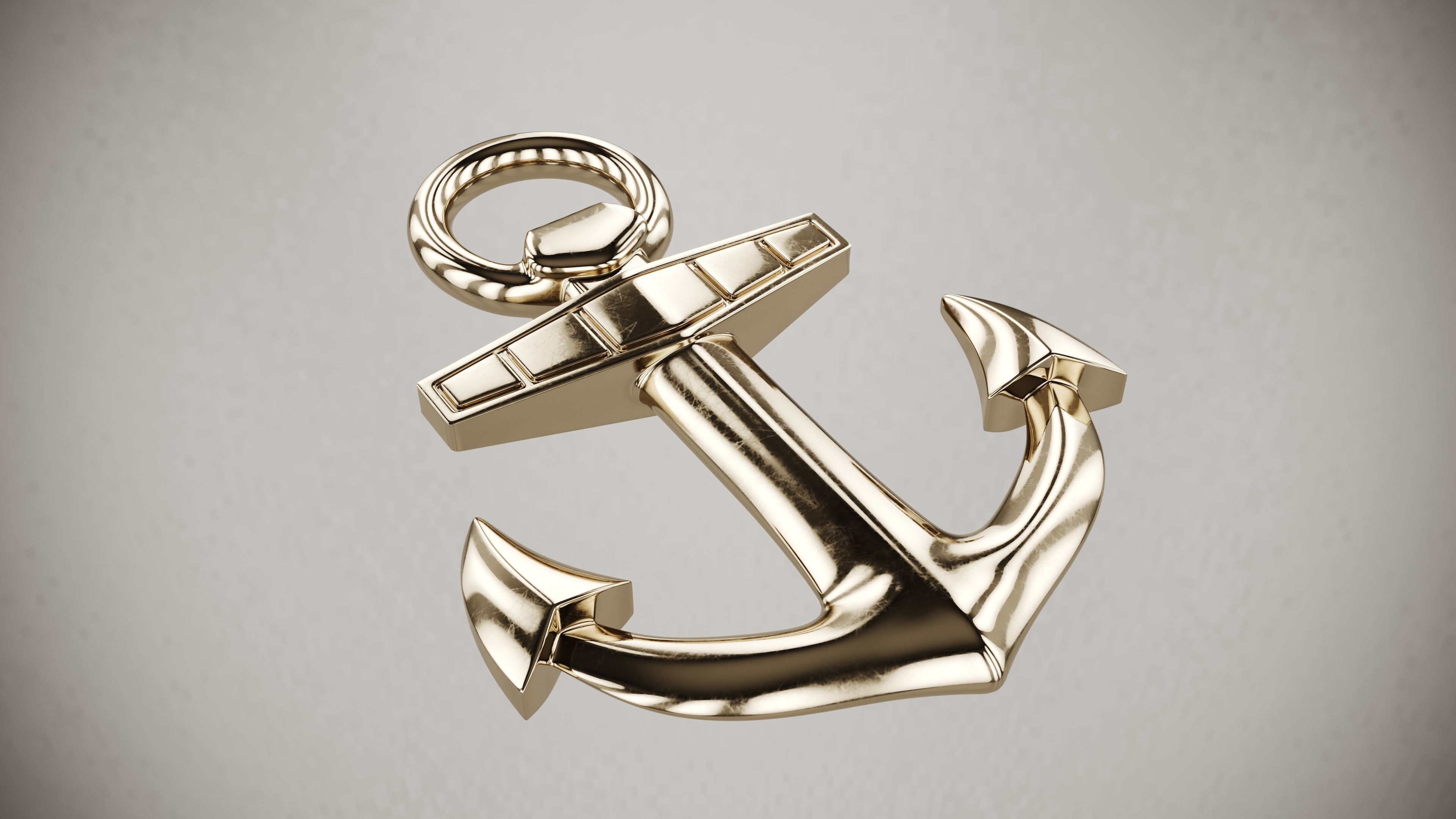Anchor gold 3D model_3