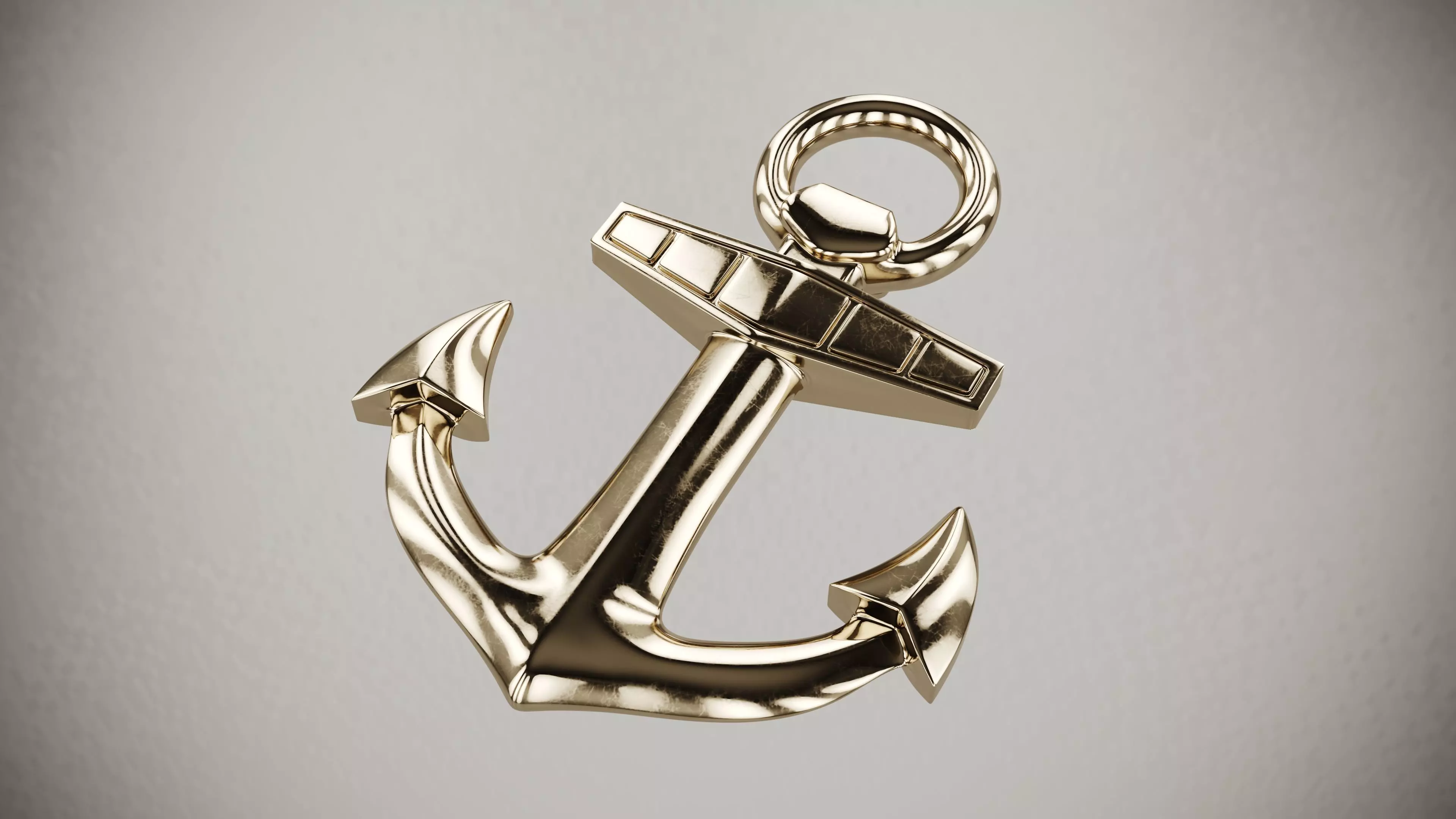Anchor gold 3D model_0