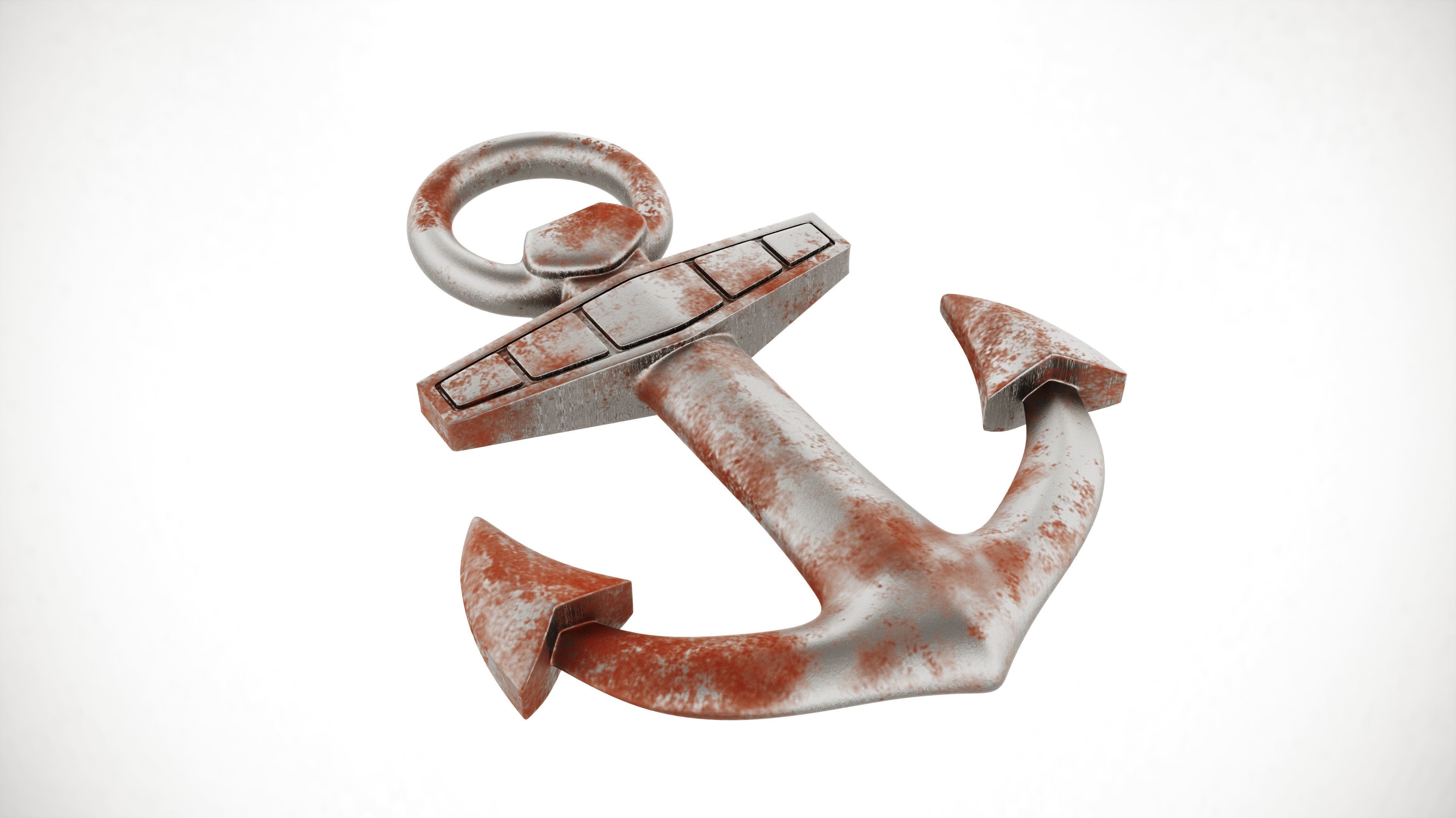 Anchor gold 3D model_9