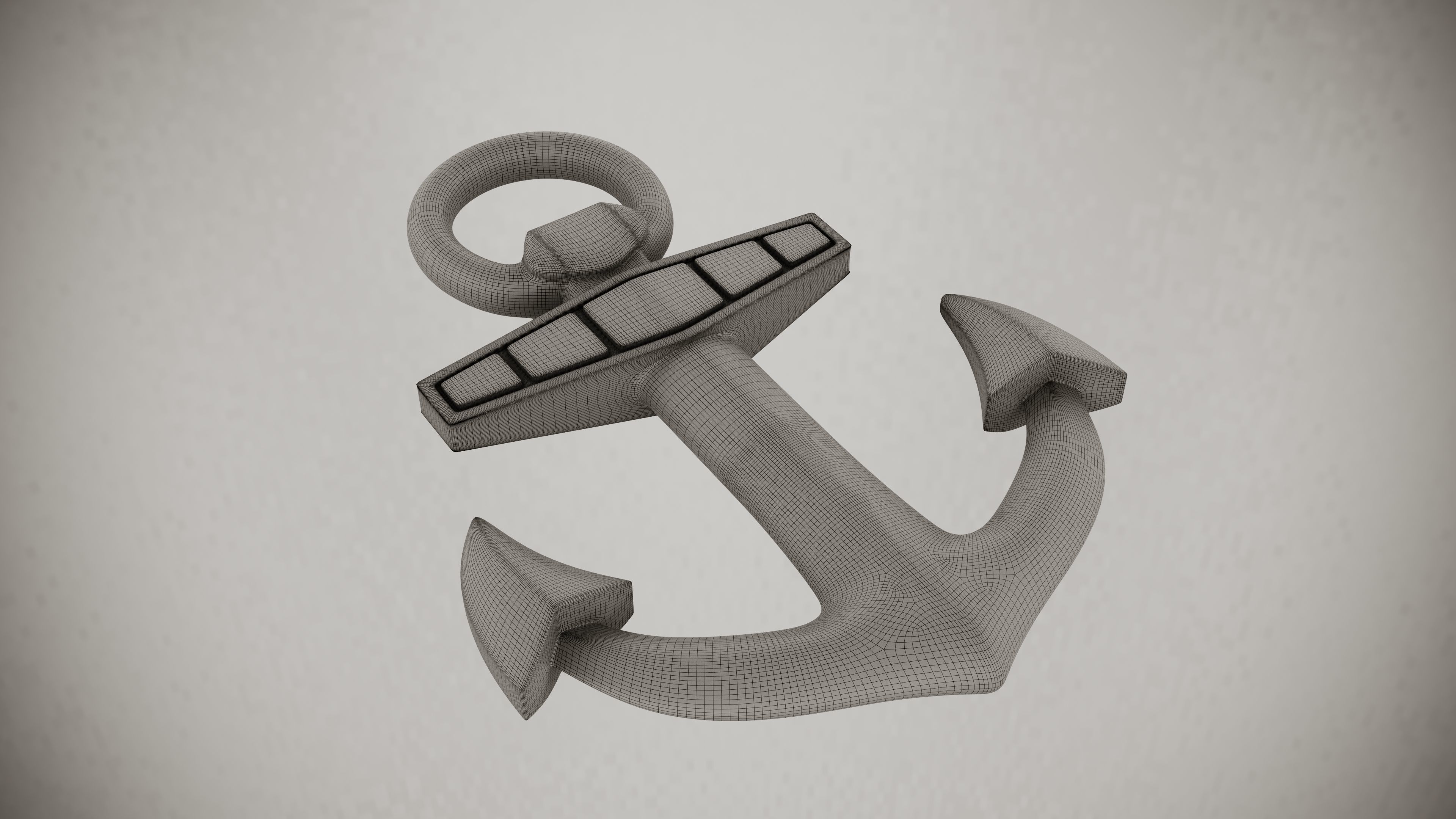 Anchor gold 3D model_7