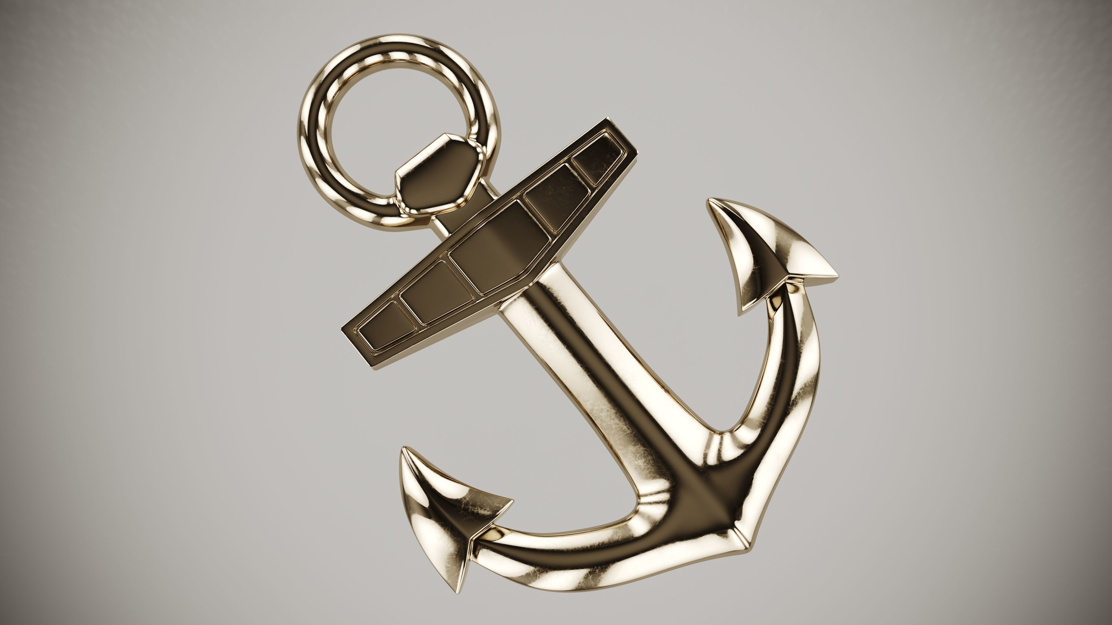 Anchor gold 3D model_4