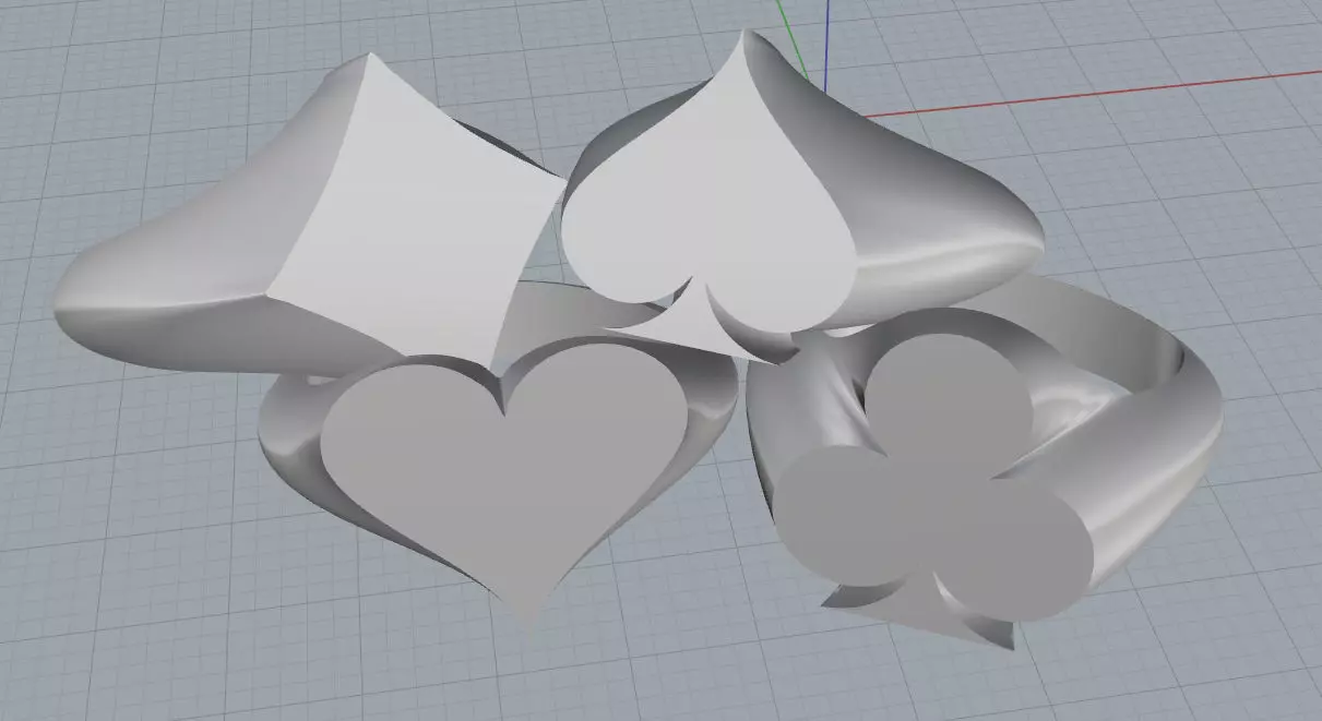 Anelli simboli poker - Rings of symbols poker 3D model_0