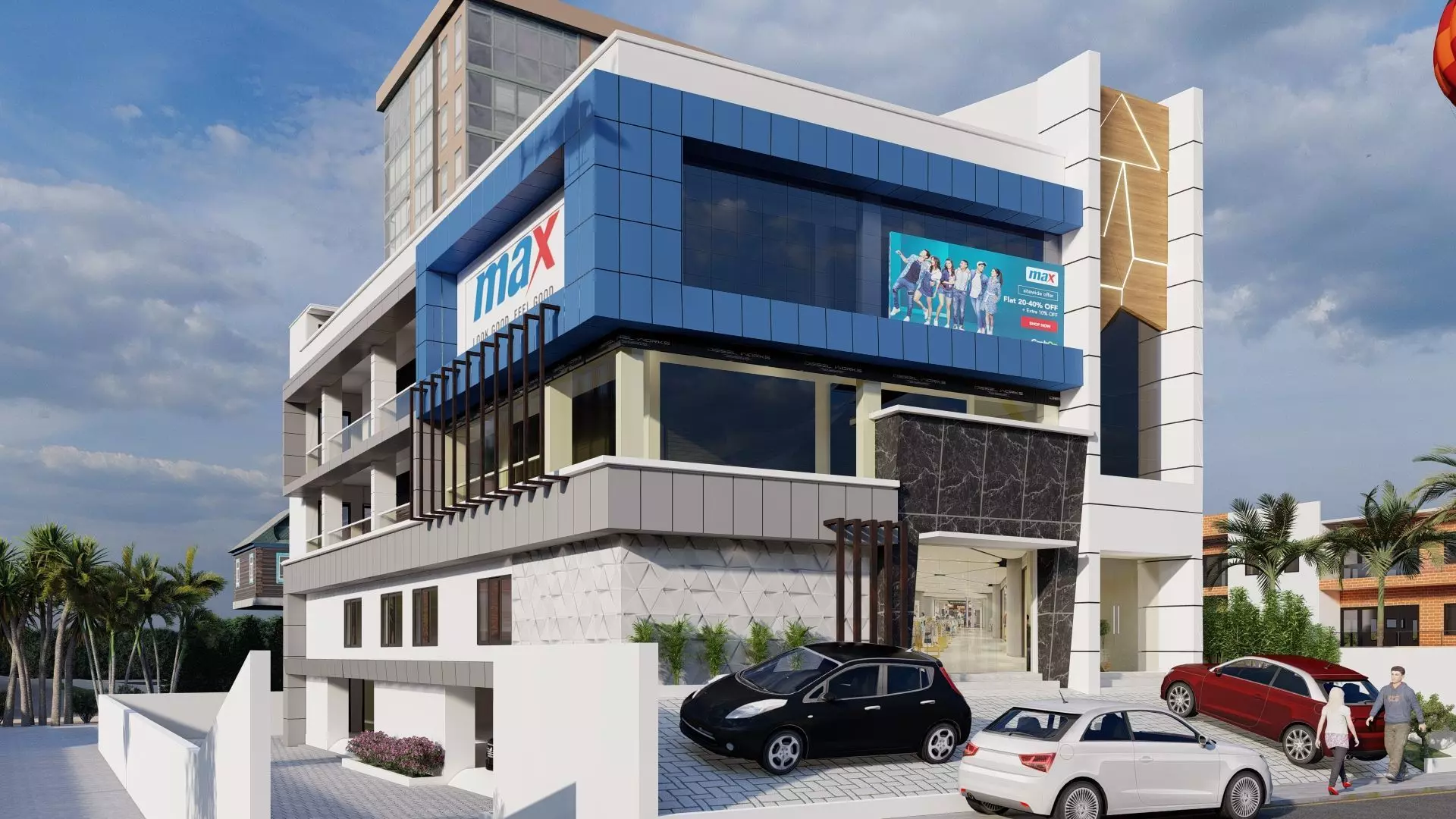 simple building 3D model 3D model