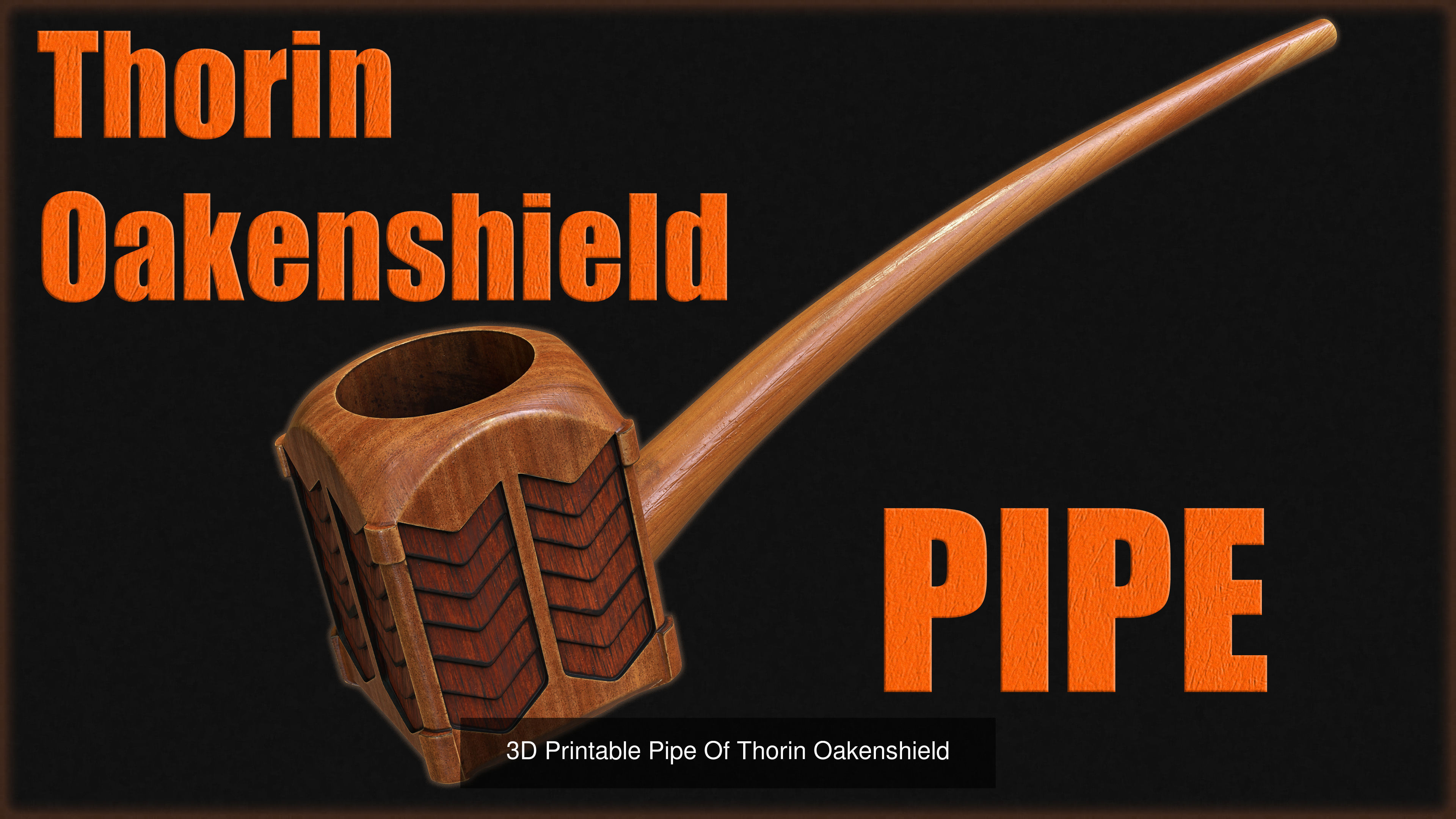 Pipe of Thorin Oakenshield - Subdivision ready and 3D printable 3D Model Collection_3