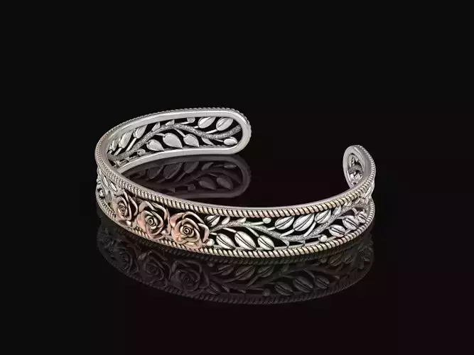 Rose Cuff Bracelet 2