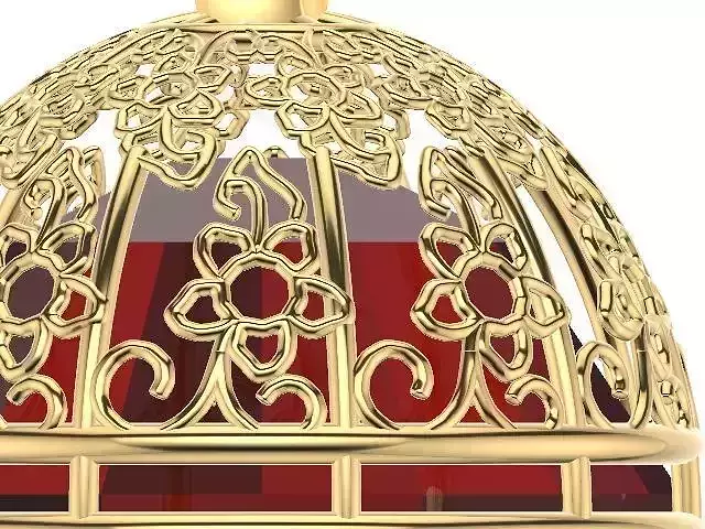 fashion stone gallery ring pendant set stl verified