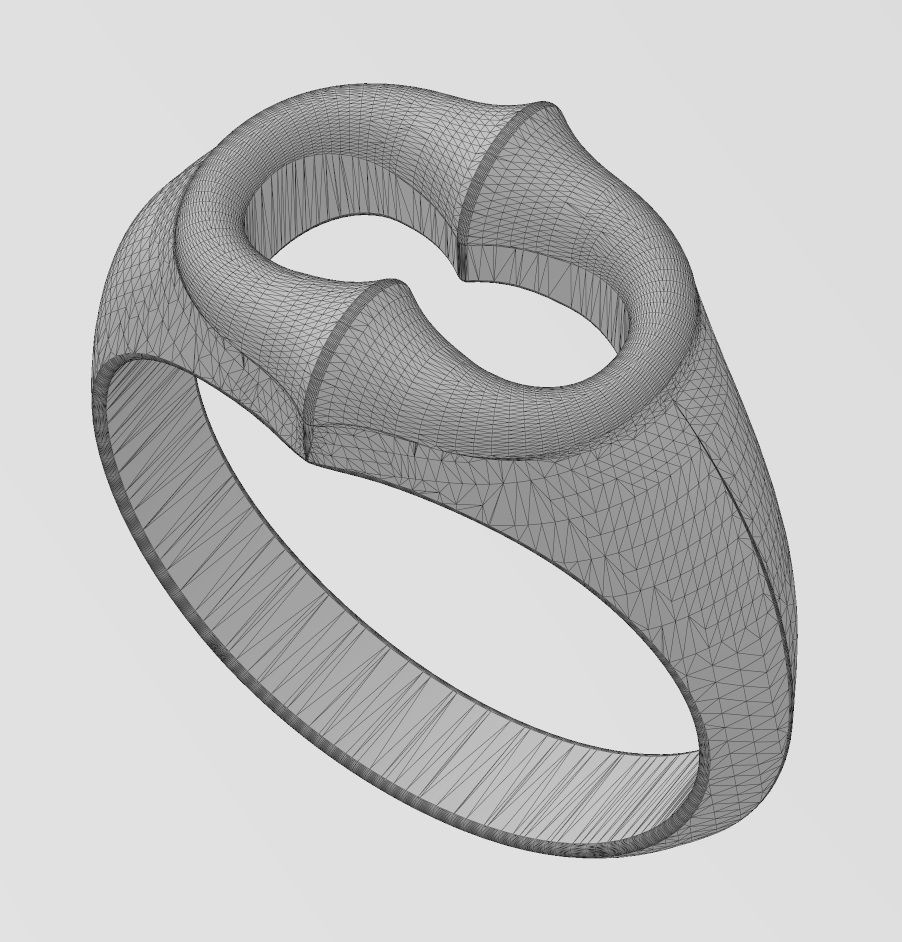 Oblang curved chain link signet US sizes 5to9 3D print model_18