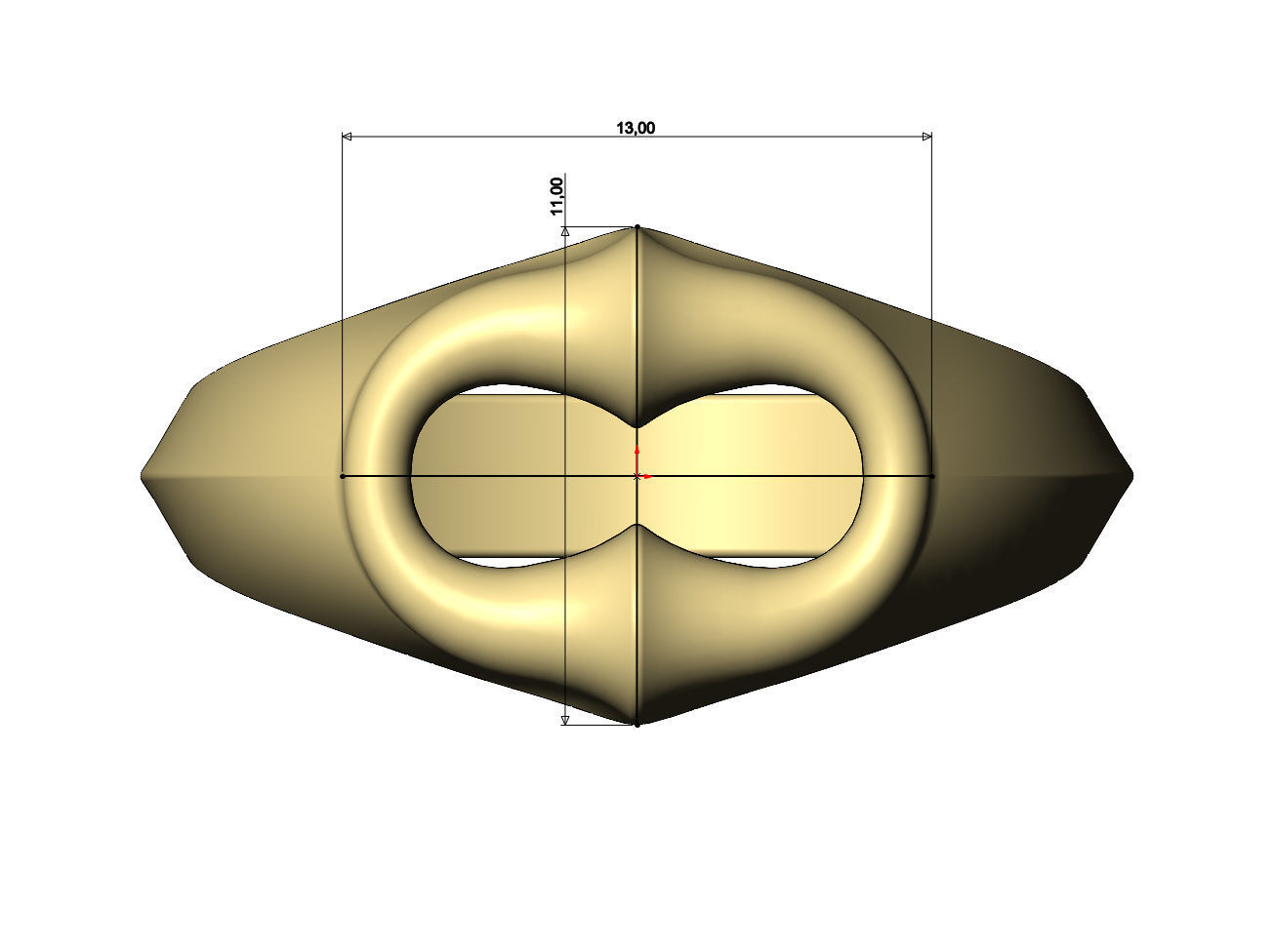 Oblang curved chain link signet US sizes 5to9 3D print model_8