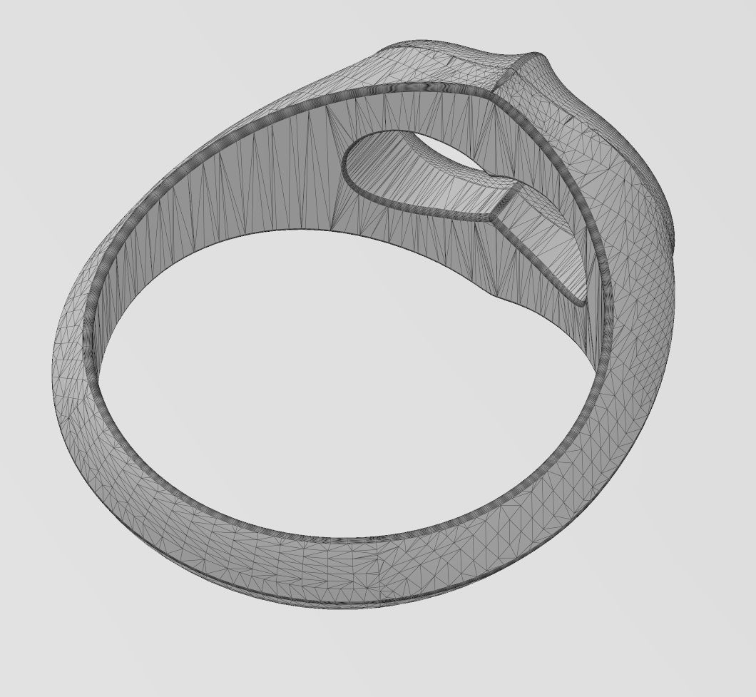 Oblang curved chain link signet US sizes 5to9 3D print model_19