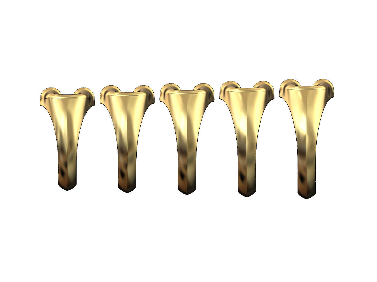 Oblang curved chain link signet US sizes 5to9 3D print model_1