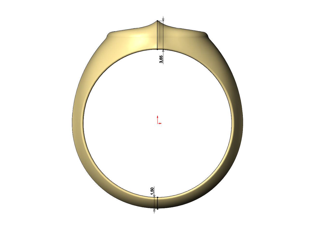 Oblang curved chain link signet US sizes 5to9 3D print model_9