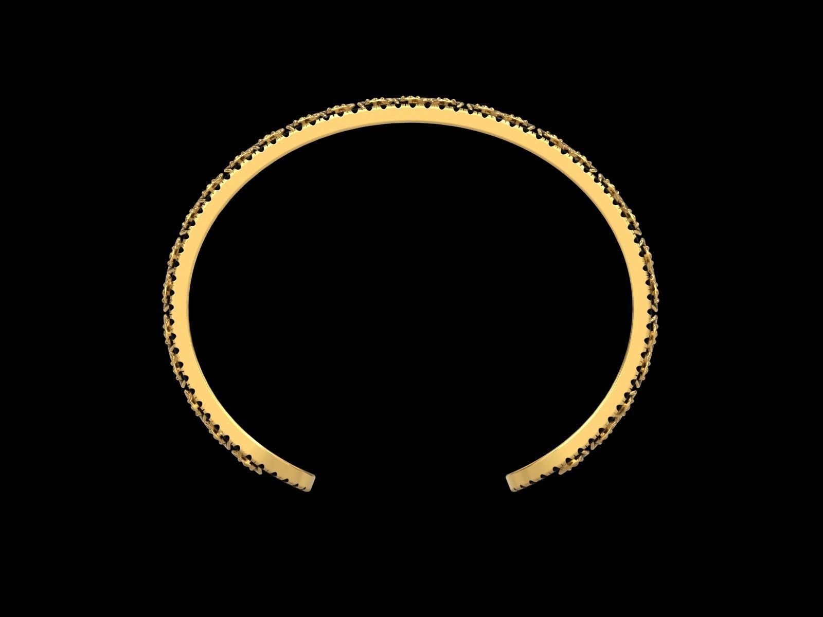 Rose Cuff Bracelet 3 3D print model_8