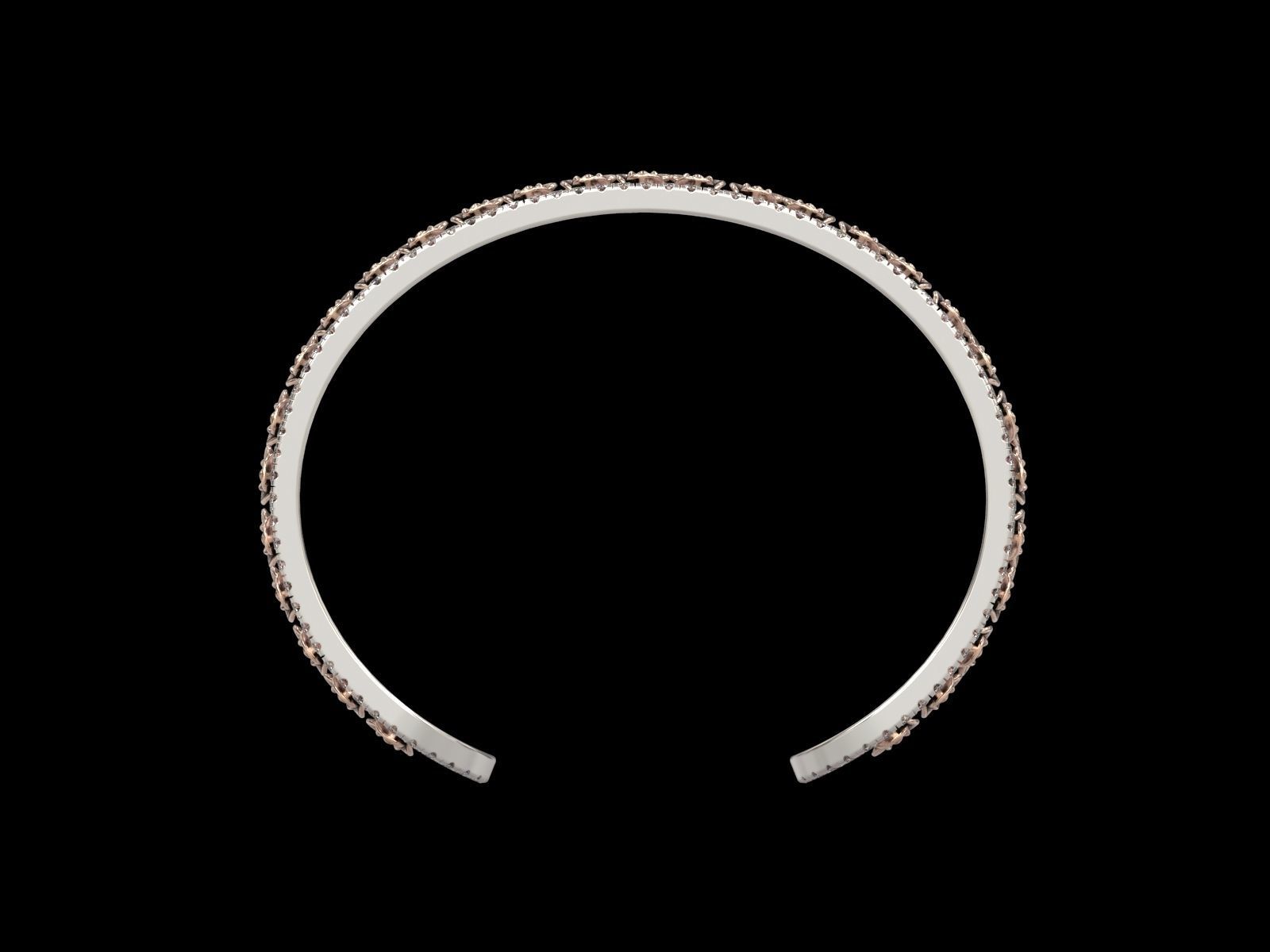 Rose Cuff Bracelet 3 3D print model_9