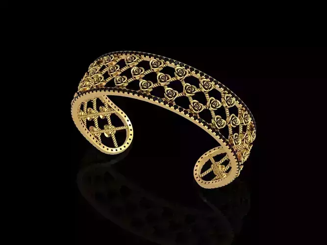 Rose Cuff Bracelet 3