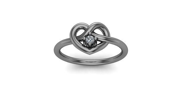Heart Ring 3D print model