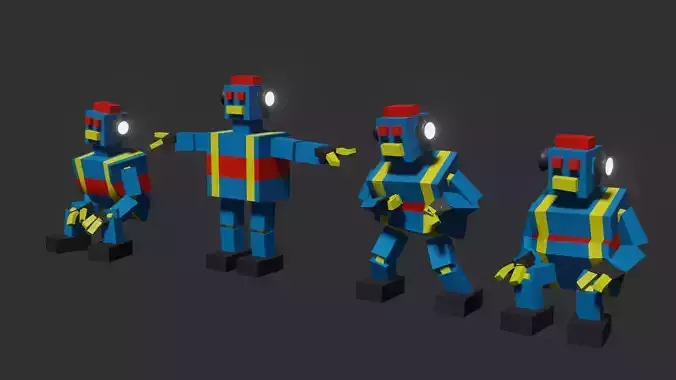 Robot DJ Rigged Character With Animations
