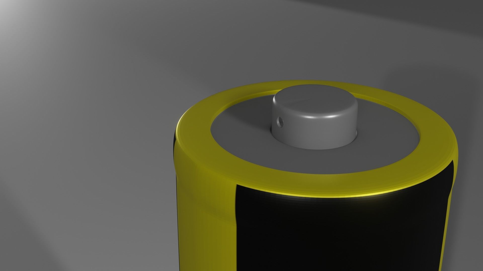 Li Ion Battery 18650 yellow 3D model_4